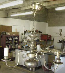 chandelier before restoration