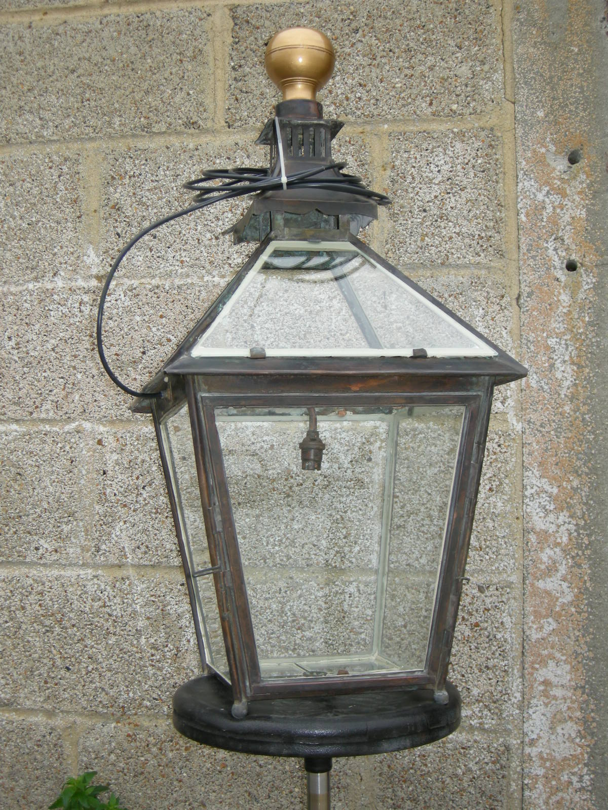 Copper lantern after restoration