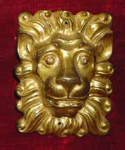 lion mount after cleaning and gilding