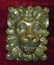 lion mount before cleaning and gilding